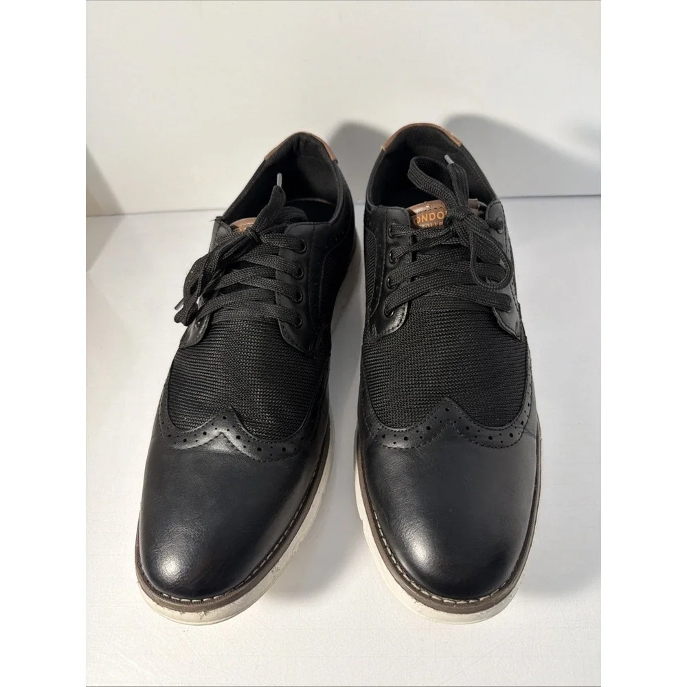 LONDON FOG Collection Mens Sneakers Oxford Style  size 11 Lace up Shoes Black